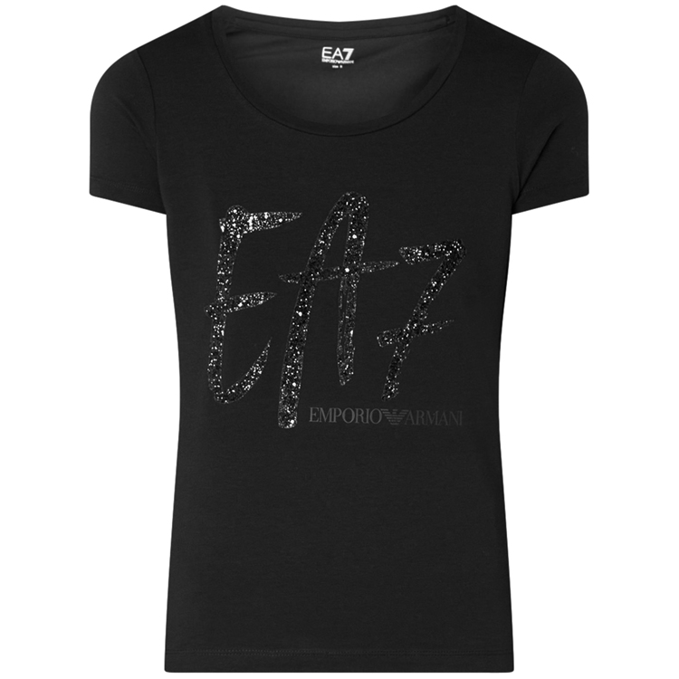 Tricou EA7 EMPORIO ARMANI T-Shirt  XXS Negru Femei photo 3