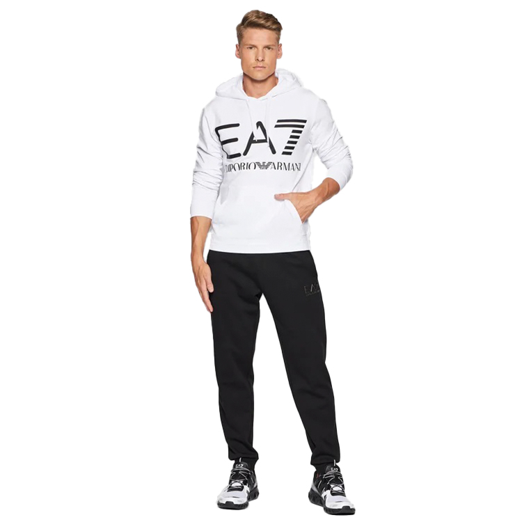 Hanorac pt bărbați EA7 EMPORIO ARMANI FELPA S Alb photo 4