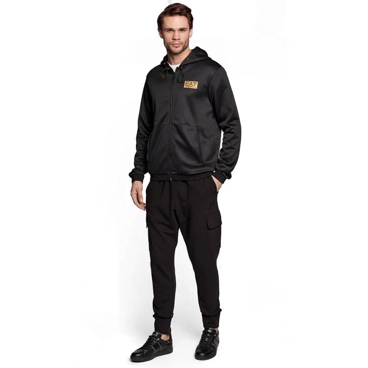 Hanorac pt bărbați EA7 EMPORIO ARMANI SWEATSHIRT S Negru photo 7