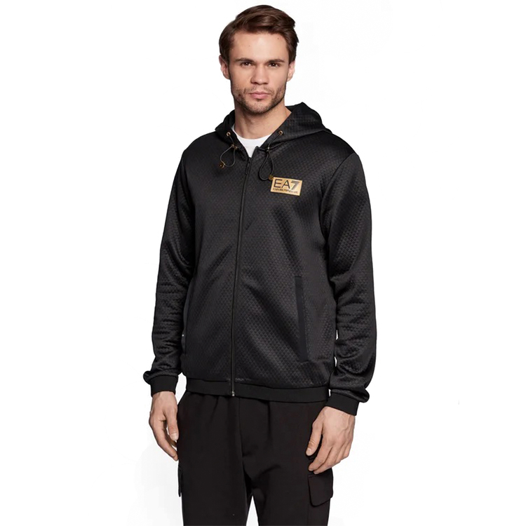 Hanorac pt bărbați EA7 EMPORIO ARMANI SWEATSHIRT S Negru photo 8