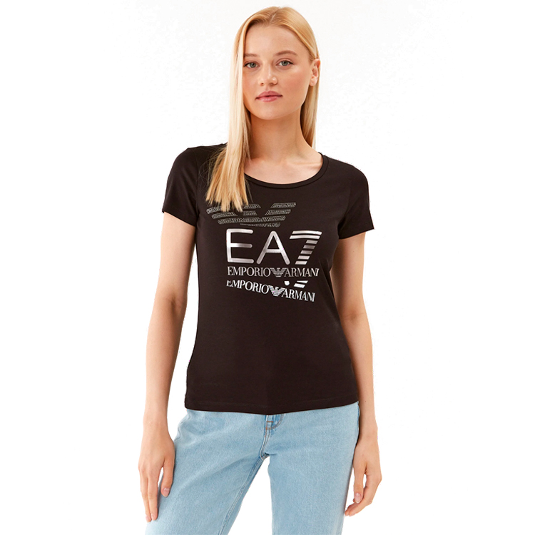 Tricou EA7 EMPORIO ARMANI T-SHIRT XS Negru Femei photo 2