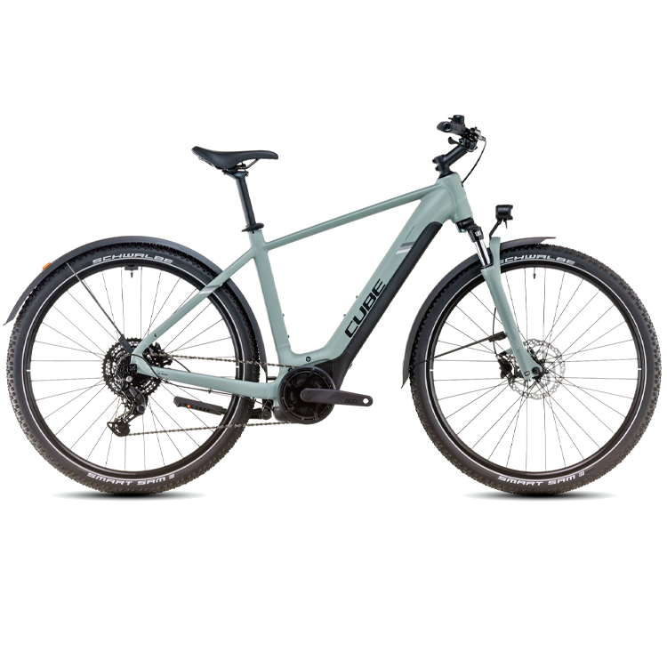 Bicicleta electrica Cube Nuride Hybrid Allroad swampgrey black