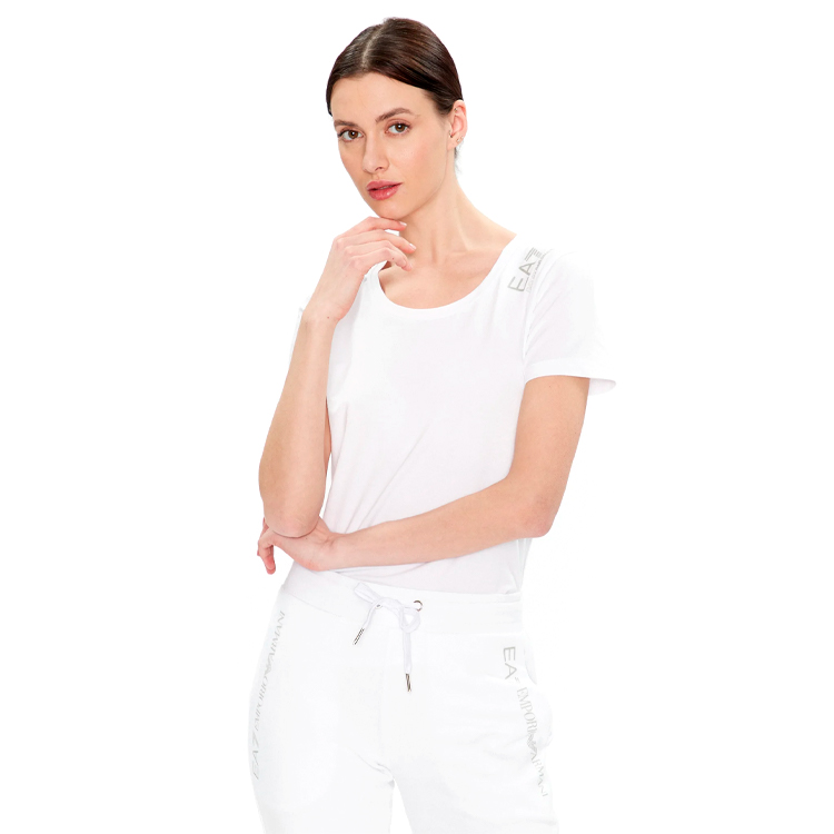 Tricou EA7 EMPORIO ARMANI T-SHIRT XS Alb Femei photo 3