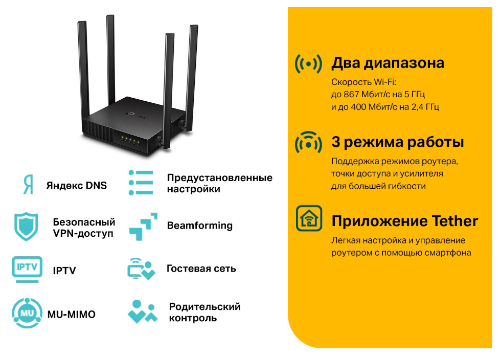 Роутер TP-Link Archer A64 AC1200 photo 6
