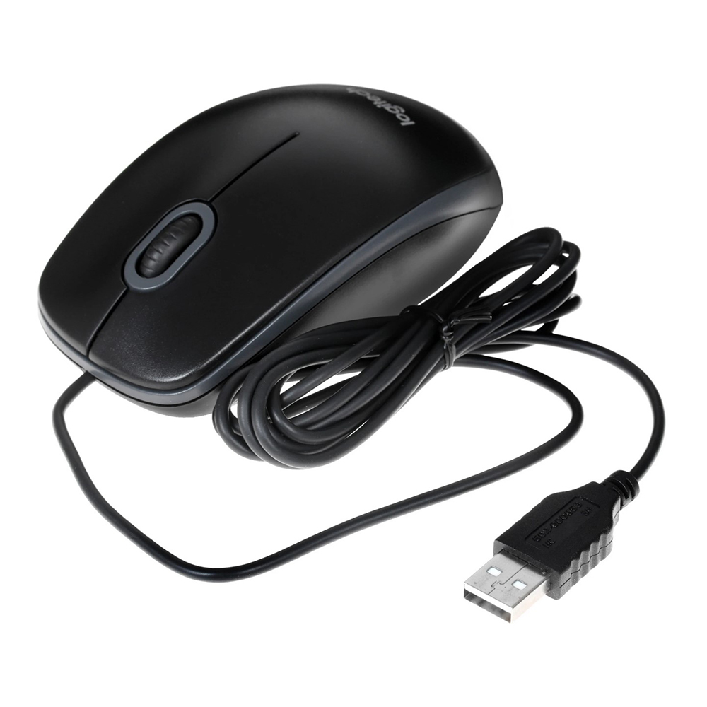 Проводная мышь Logitech B100 Black / Оптическая / Black photo 6