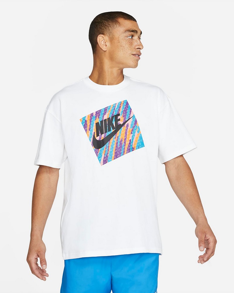 Tricou bărbătesc Nike M NSW TEE MAX90 WILD HBR M Alb photo 2