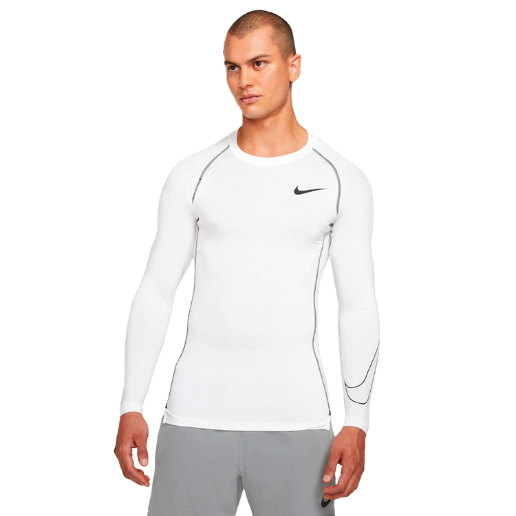 Hanorac pt bărbați Nike M NP DF TIGHT TOP LS 2XL Alb photo 3