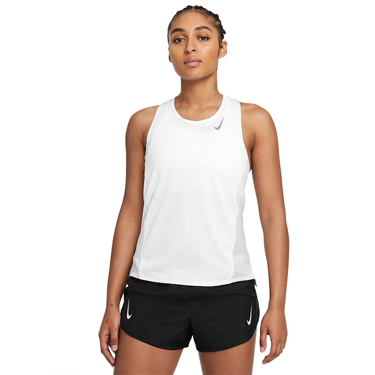 Maiou Nike W NK DF RACE SINGLET / Femei / L / Alb photo 2