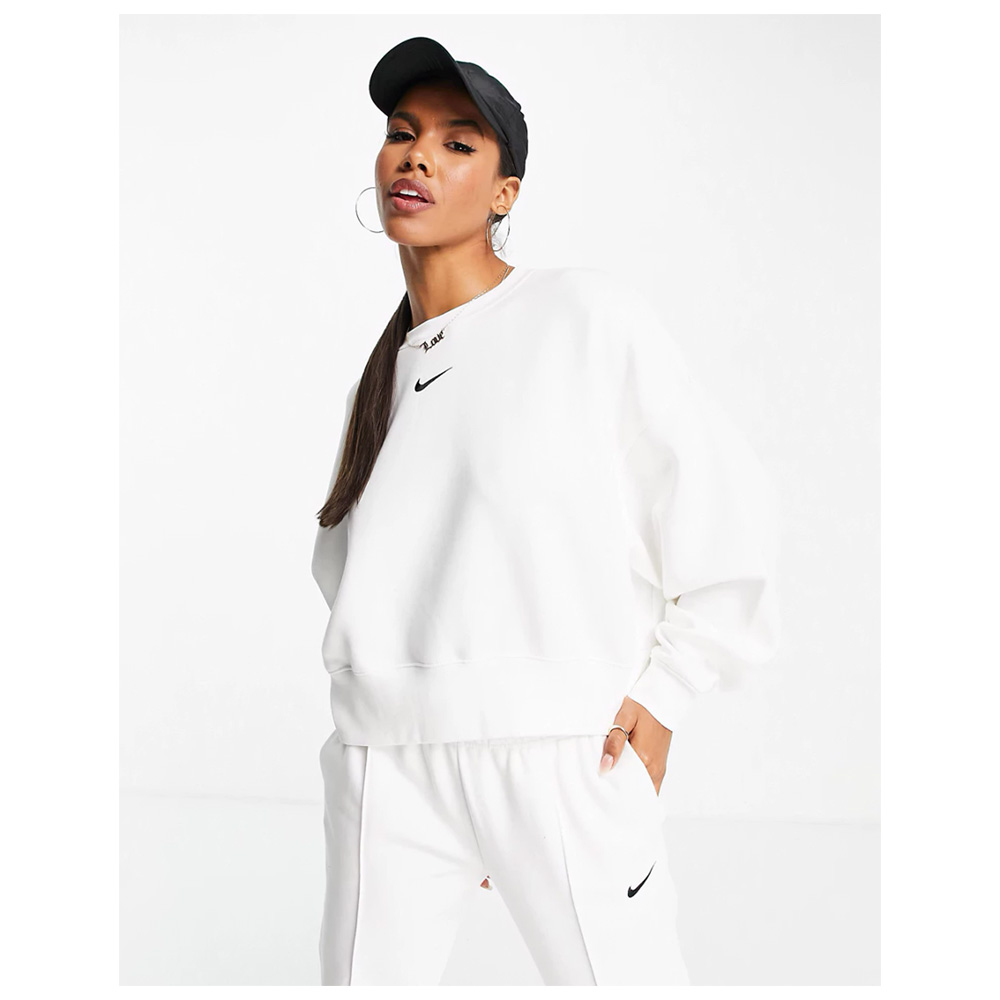 Hanorac Nike W NSW ESSNTL CLCTN FLC OS CRW L Alb Femei photo 3