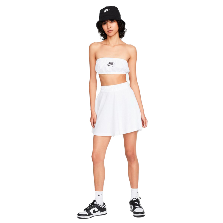 Bra sportive Nike W NSW AIR PIQUE TOP BANDEAU XS Alb Femei photo 4