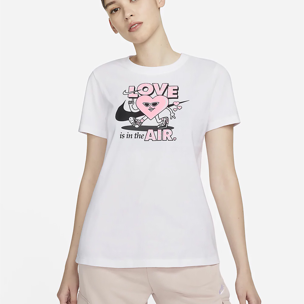 Tricou Nike W NSW TEE SS VDAY XL Alb Femei photo 3