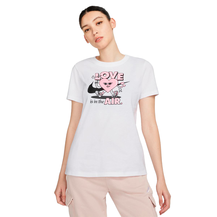 Tricou Nike W NSW TEE SS VDAY XL Alb Femei photo 5