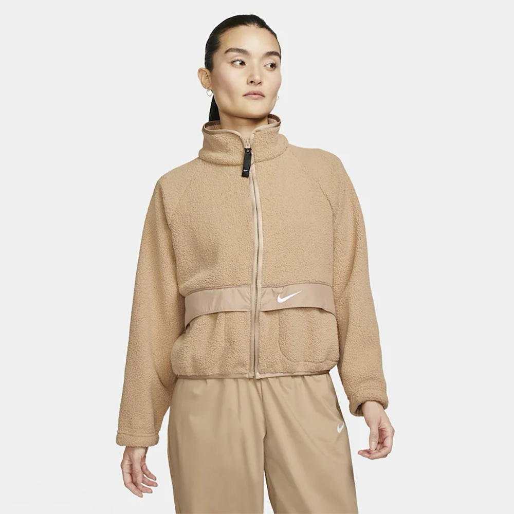 Scurta Nike W NSW ESSNTL SHRPA JKT XS Bej Femei photo 2