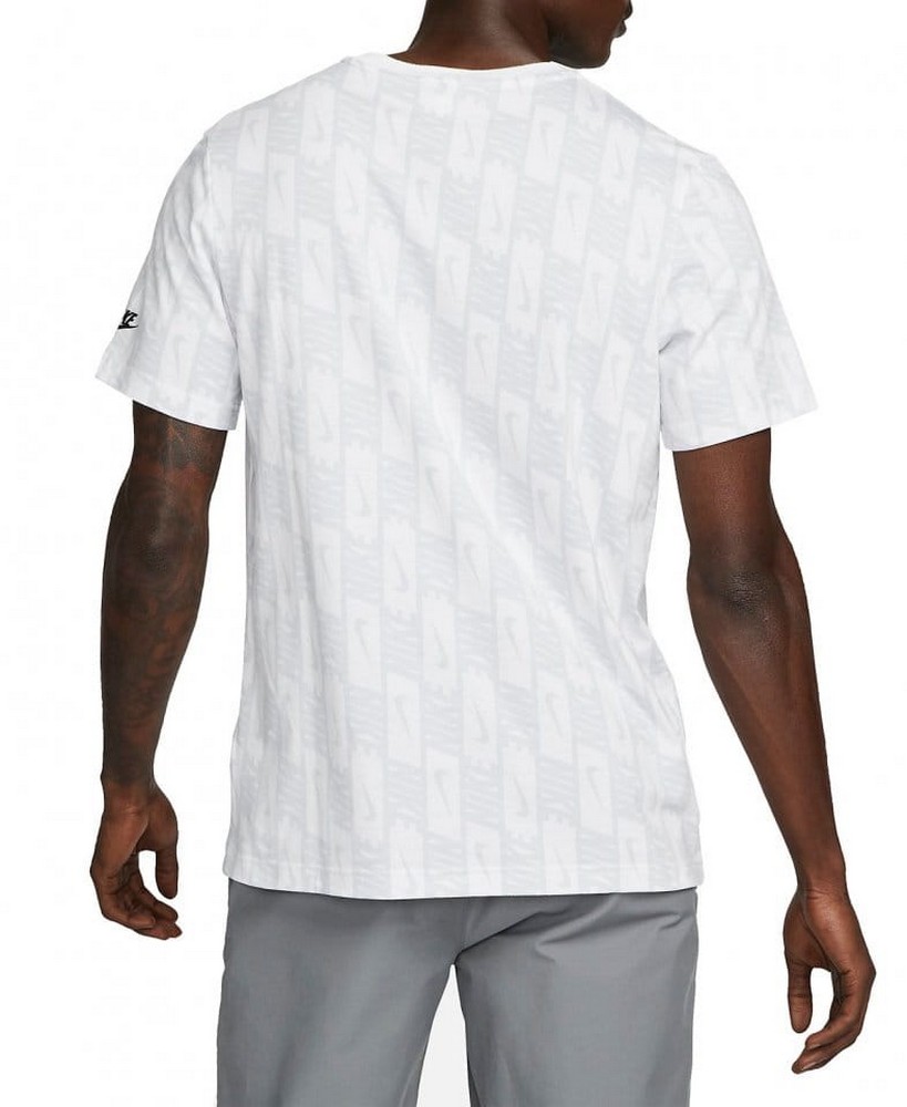 Tricou bărbătesc Nike M NSW REPEAT SS TEE PRNT M Alb photo 3