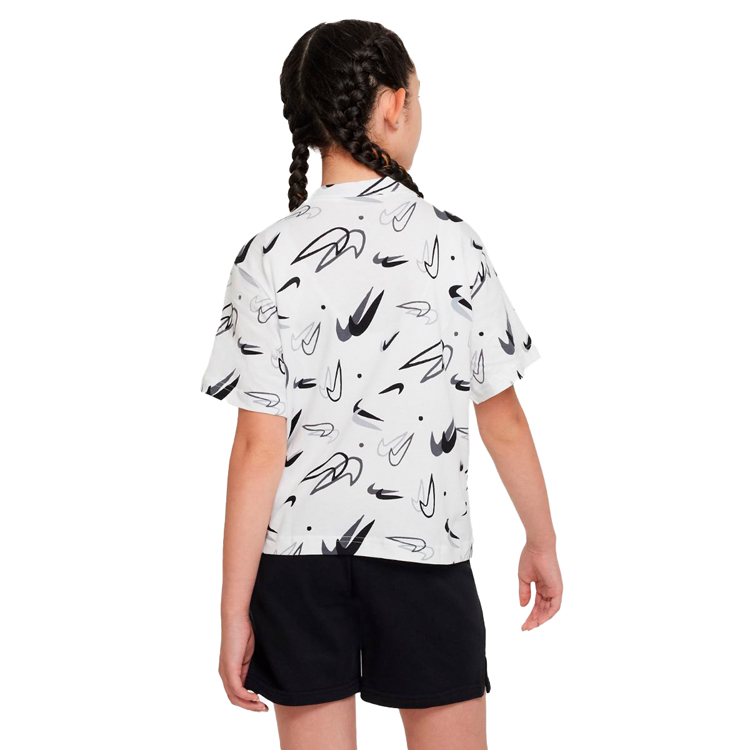 Tricou Nike G NK NSW TEE BOXY SWOOSHFETTI / Femei / L / Alb photo 5