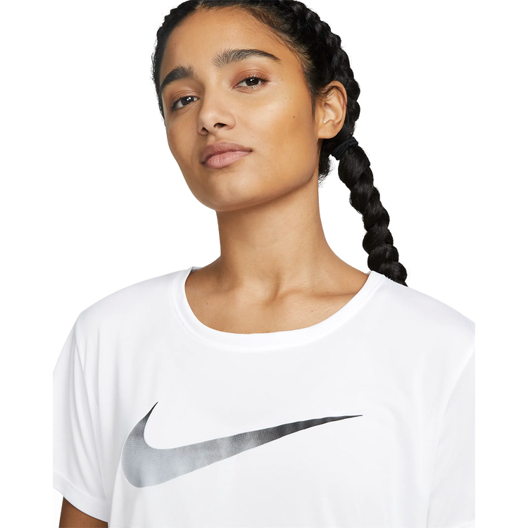 Tricou Nike W NK ONE DF SWSH HBR SS / Femei / L / Alb photo 2