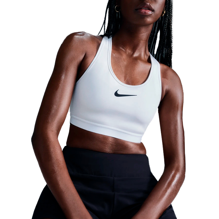 Bra sportive Nike W NK SWSH MED SPT BRA / Femei / S / Alb photo 2