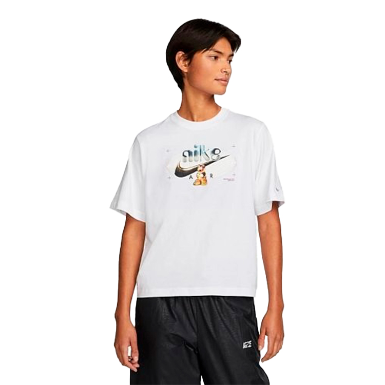 Tricou Nike W NSW TEE OC 2 SS BOXY / Femei / S / Alb photo 4