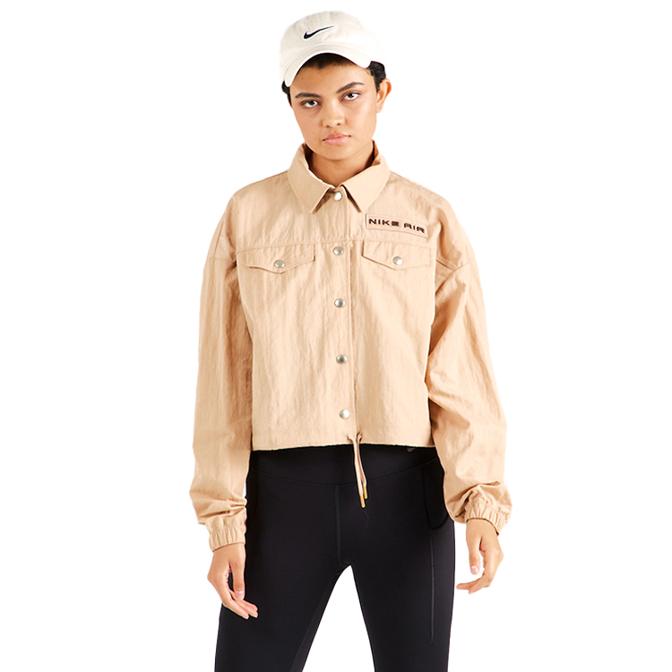 Scurta Nike W NSW AIR WVN MOD CROP JKT L Bej Femei photo 4