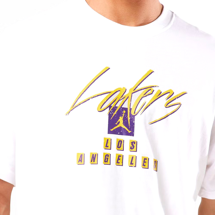 Tricou Nike LAL M NK CTS STMT M90 SSTEE/Alb photo 4