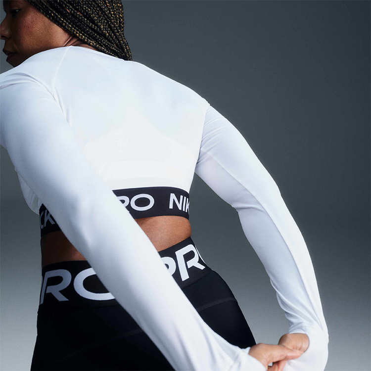 Толстовка Nike PRO DF 365 CROP LS S Белый Женский photo 8