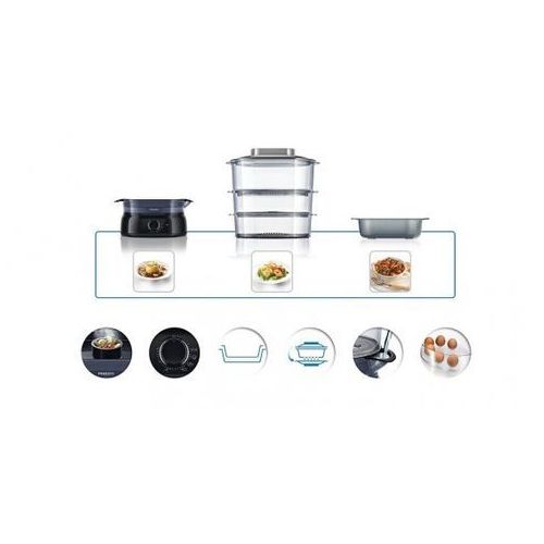 Пароварка Philips HD9126, 1 л, 900 Вт, Чёрный photo 2