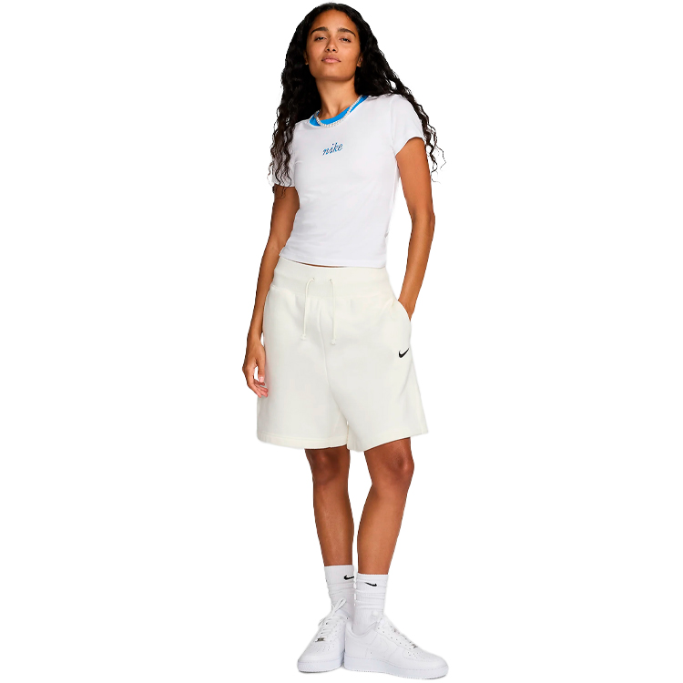 Tricou Nike W NSW NK CHLL KNT MD CRP WRS XS Alb Femei photo 5
