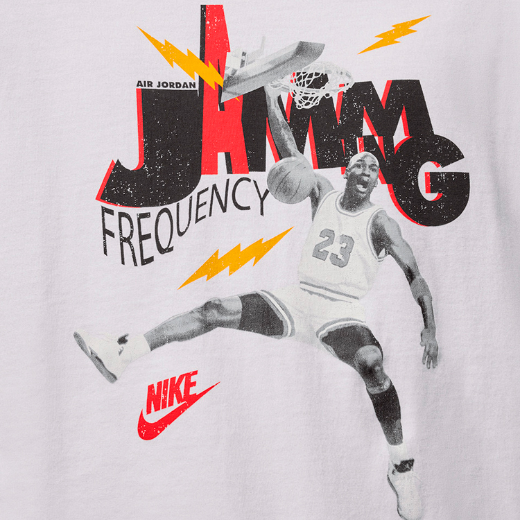 Tricou bărbătesc Nike M J BRAND JAM 85 SS CREW XXL Alb photo 4