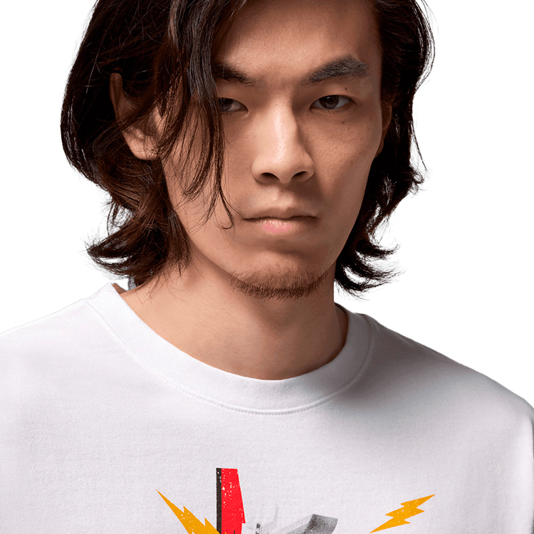 Tricou bărbătesc Nike M J BRAND JAM 85 SS CREW XXL Alb photo 5