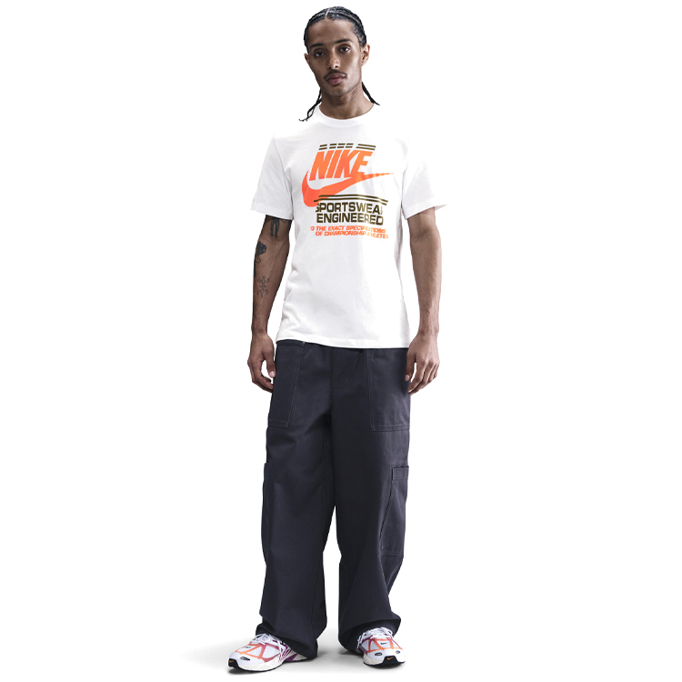 Tricou bărbătesc Nike M NSW TEE 6MO FUTURA FAHO25 M Alb photo 4