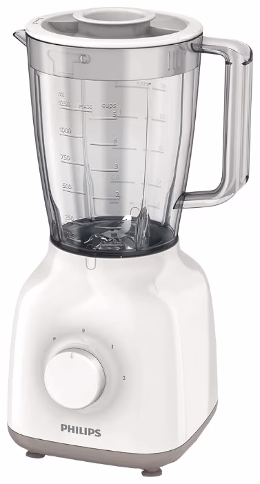 Blender Philips HR2100/00, 2 trepte viteza, Alb 