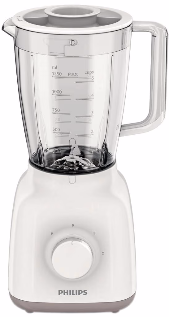 Blender Philips HR2105/00, 2 trepte viteza, Alb