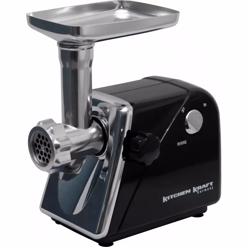 Мясорубка шнековая Kitchen Kraft K1800, 1.2 кг/мин, 1800 Вт, Черный