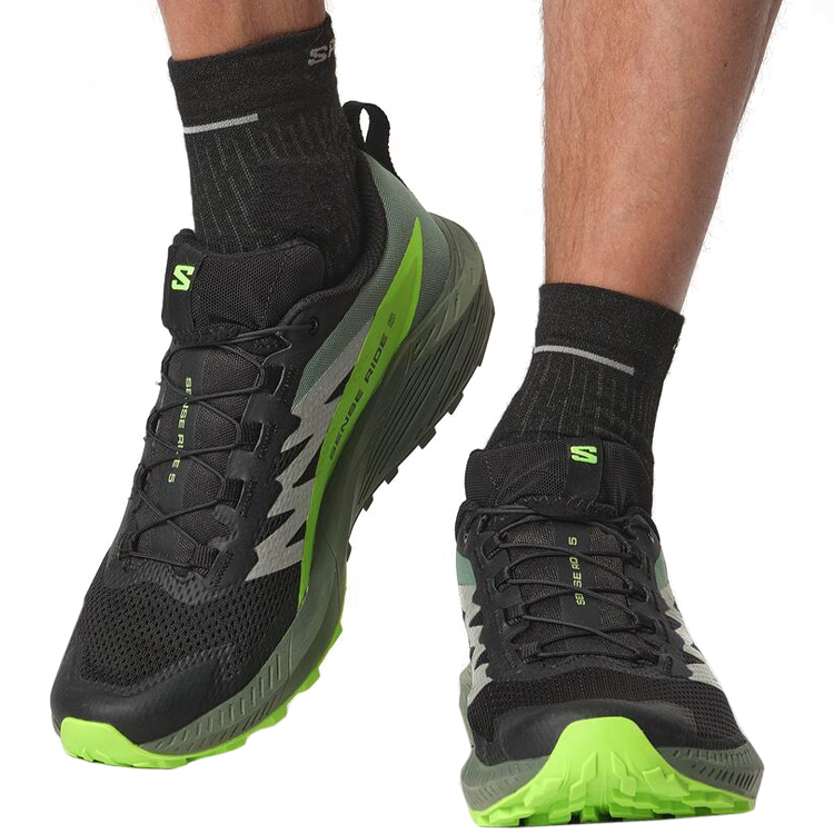 Incaltaminte Sport Salomon SHOES SENSE RIDE 5 pt Barbati / 41.5 / Negru-verde photo 5