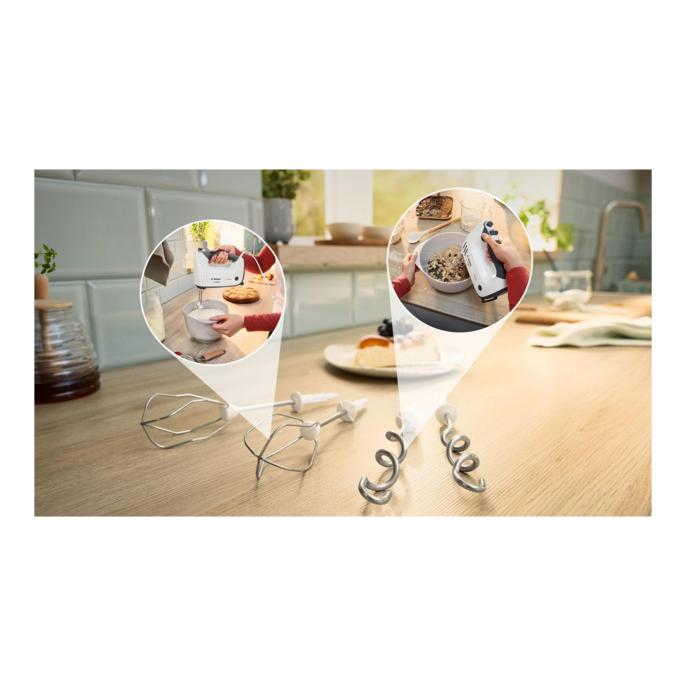 Миксер Ручной Bosch MFQ37400 / 5 скоростей / Белый photo 4