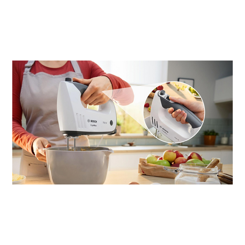 Миксер Ручной Bosch MFQ37400 / 5 скоростей / Белый photo 6