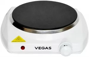 Plita de masa electrica Vegas VEC1100, 1 arzatoare, 1200 W, Alb