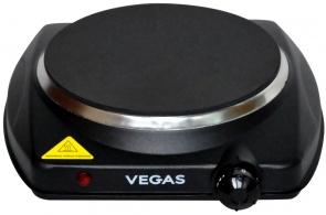 Плита настольная электрическая Vegas VEC1300, 1 конфорок, 1200 Вт, Черный thumbnav