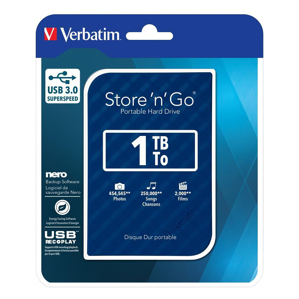 Внешний HDD Verbatim 3.0 1TB Store n Go G2 Blue VER53200 photo 4