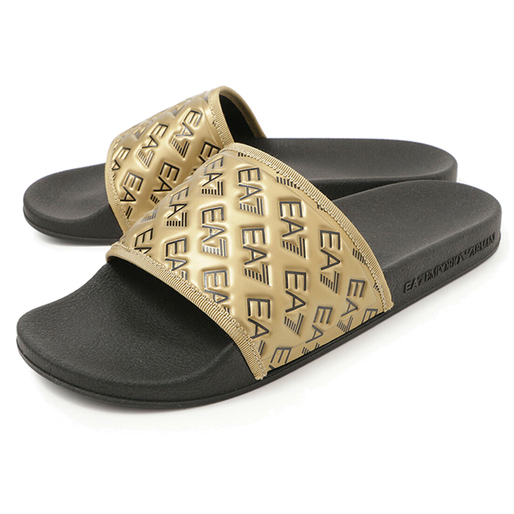 Шлепанцы EA7 EMPORIO ARMANI WATER SPORTS ALL OVE / Женский / 36 / Черный/Золотой photo 2