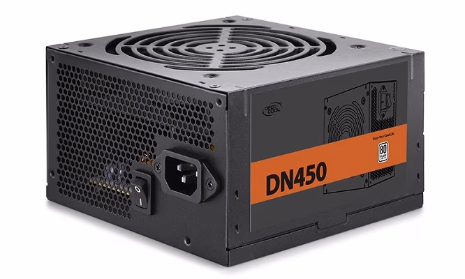 PSU DEEPCOOL "DN450 New version", 450W, ATX 2.31, 80 PLUS®, Active PFC, 120mm fan with PWM, +12V (34A), 20+4 Pin, 1xEPS(4+4Pin), 5x SATA, 1xPCI-E(6+2pin), 3x Peripheral, MTBF100000Hours, CircuitShield™, Black 