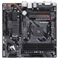 GIGABYTE B450 AORUS M, Socket AM4, AMD B450, Dual 4xDDR4-3600, APU AMD graphics, DVI, HDMI, 2xPCIe X16, 6xSATA3, RAID, 1xM.2, 1xPCIeX1, ALC892 HDA, GbE LAN, 2xUSB3.1Gen2, 6xUSB3.1, RGB Fusion 2.0, mATX thumbnav 1