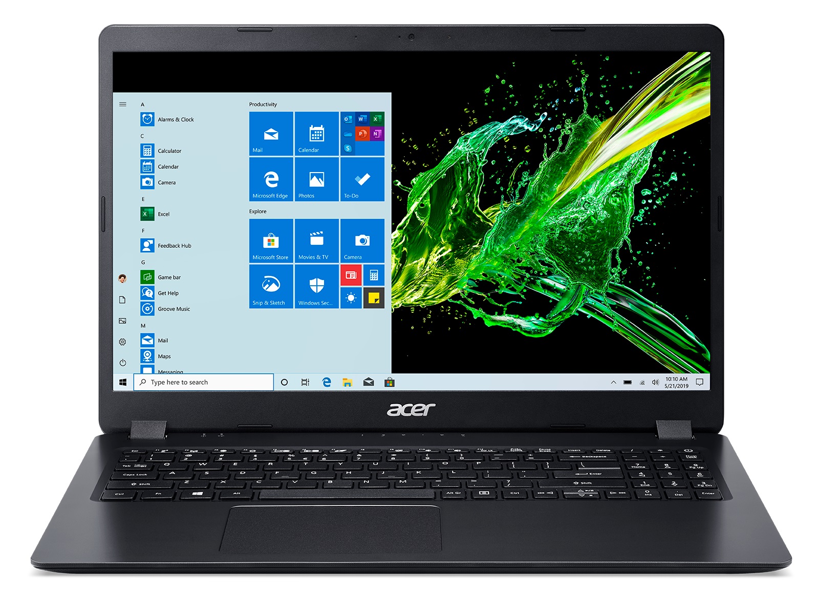 ACER Aspire A315-56 Shale Black (NX.HS5EU.012) 15.6" FHD (Intel Core i3-1005G1 2xCore 1.2-3.4GHz, 4GB (4GB onboard+1slot) DDR4 RAM, 1TB HDD, Intel UHD Graphics, w/o DVD, WiFi-AC/BT, RJ-45, 2cell, 0.3MP webcam, RUS, Linux, 1.9kg) photo 1