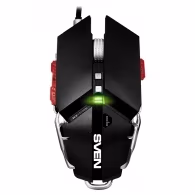 SVEN RX-985 Gaming, Optical Mouse, 250-4000 dpi, 9+1 buttons (scroll wheel), triple click button, DPI switching modes, Two navigation buttons (Forward and Back), 1.8 m, USB, Black