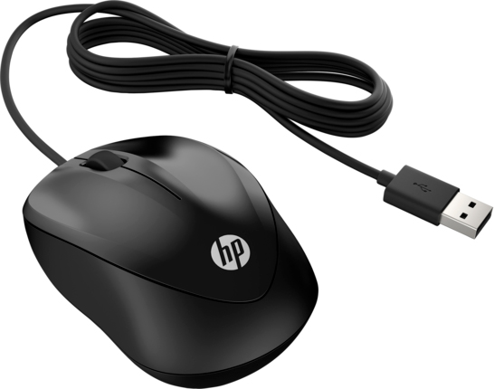 HP Wired Mouse 1000 (Black) photo 2