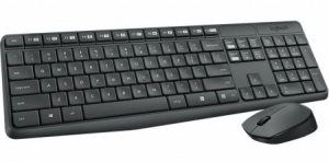 Беспроводная Клавиатура и мышка Logitech Combo MK235 / USB / Retail INTNL - US Intrernational layout