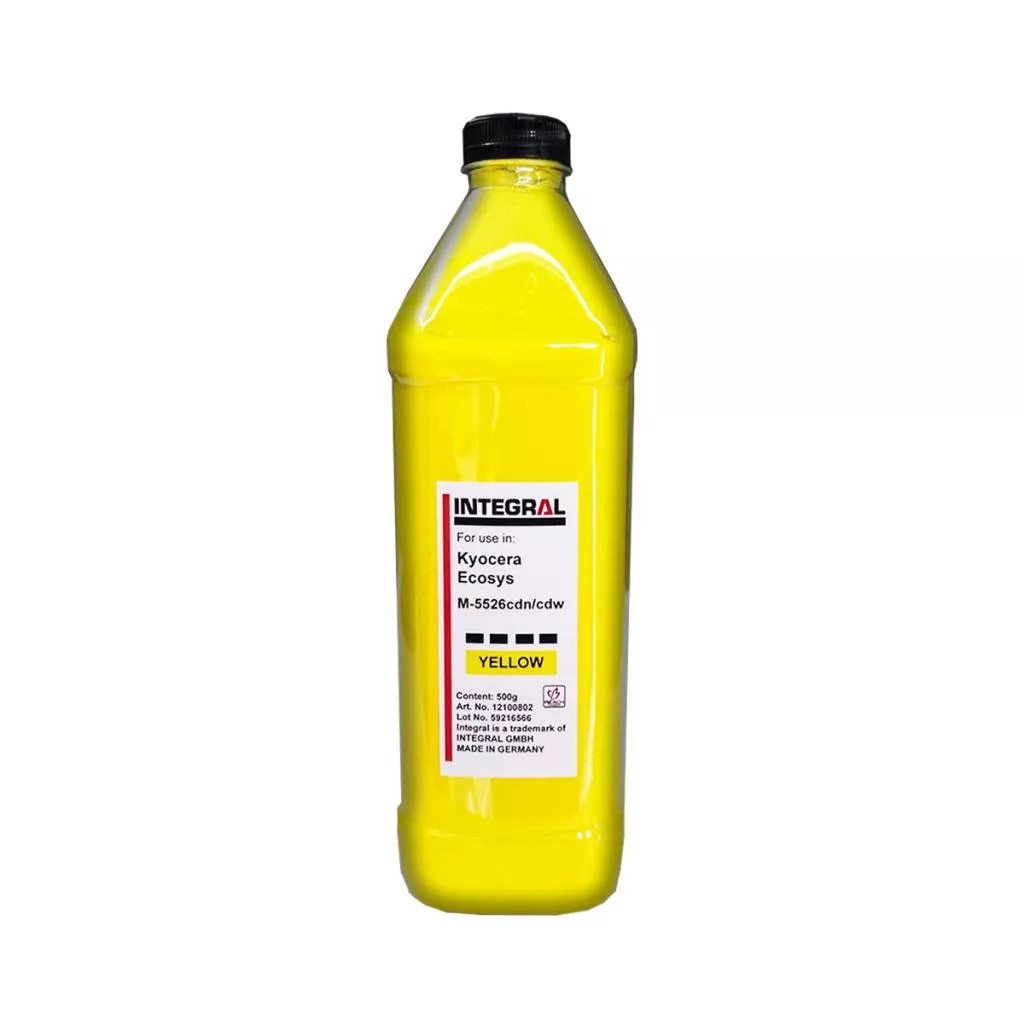 Compatible toner for Kyocera (M5526/M5521/MA2100) yellow, 500g bottle photo 1
