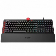 AOC AGK700-RED RGB Mechanical Gaming Keyboard (RU), Mechanical keys (CHERRY MX Red key switch), Backlight (RGB), 100% anti-ghosting, USB Hub: 1 x USB, Ultra-portable design, Solid-aluminium frame, Magnetic Leather Wrist Rest, USB thumbnav 2
