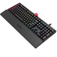 AOC AGK700-RED RGB Mechanical Gaming Keyboard (RU), Mechanical keys (CHERRY MX Red key switch), Backlight (RGB), 100% anti-ghosting, USB Hub: 1 x USB, Ultra-portable design, Solid-aluminium frame, Magnetic Leather Wrist Rest, USB thumbnav 3