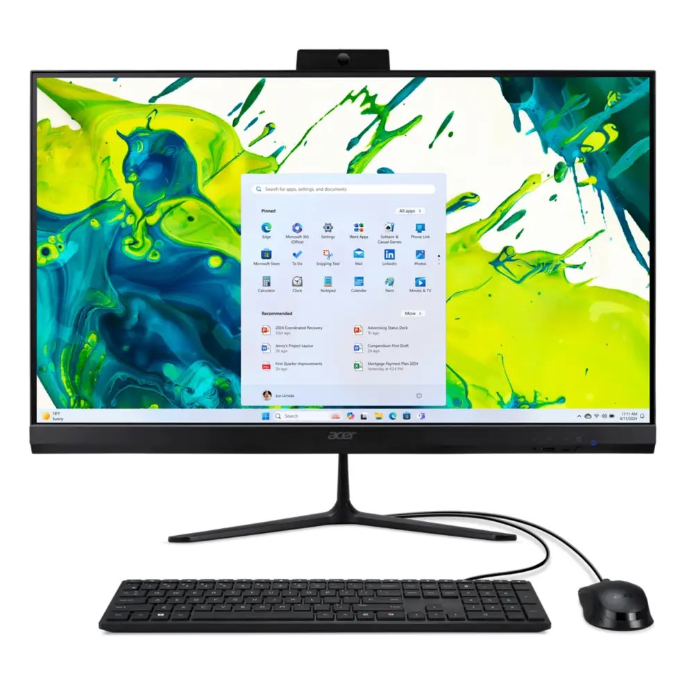 All-in-One PC 27” Acer Aspire C27-2G (DQ.BRSME.005)/ Intel Core Ultra 5 120U/ 16GB/ 512GB SSD/ Win11Pro/ Black photo 1 All-in-One PC 27” Acer Aspire C27-2G (DQ.BRSME.005)/ Intel Core Ultra 5 120U/ 16GB/ 512GB SSD/ Win11Pro/ Black photo 1